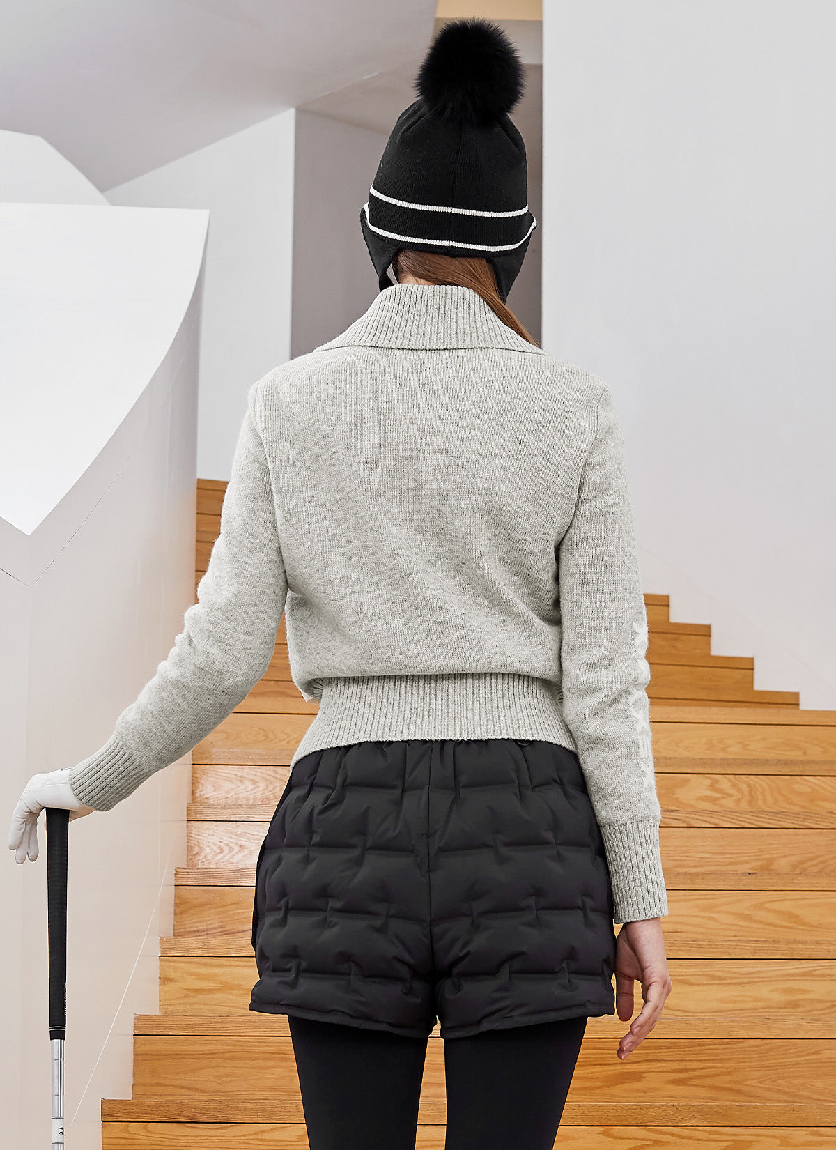 Tube Goose Down Banding Shorts