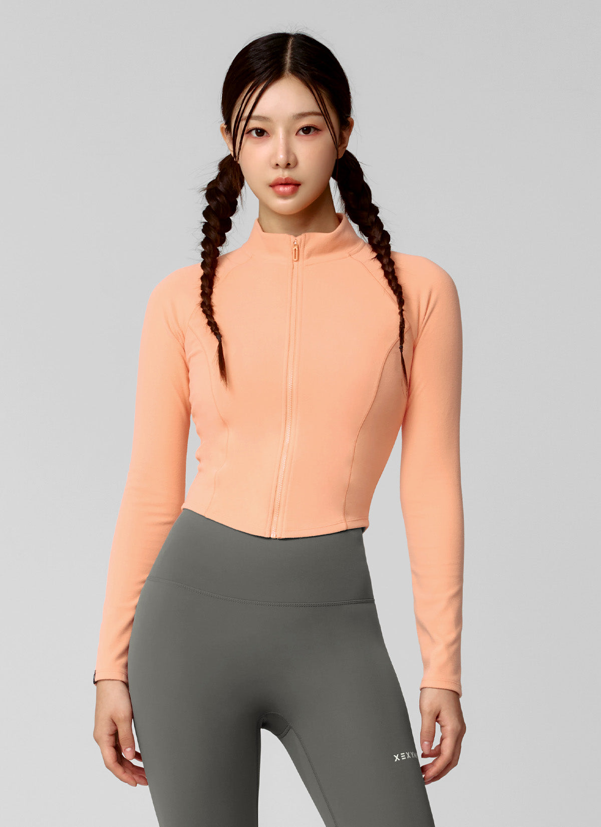 Active Crop Slim Fit Zip-up Jacket