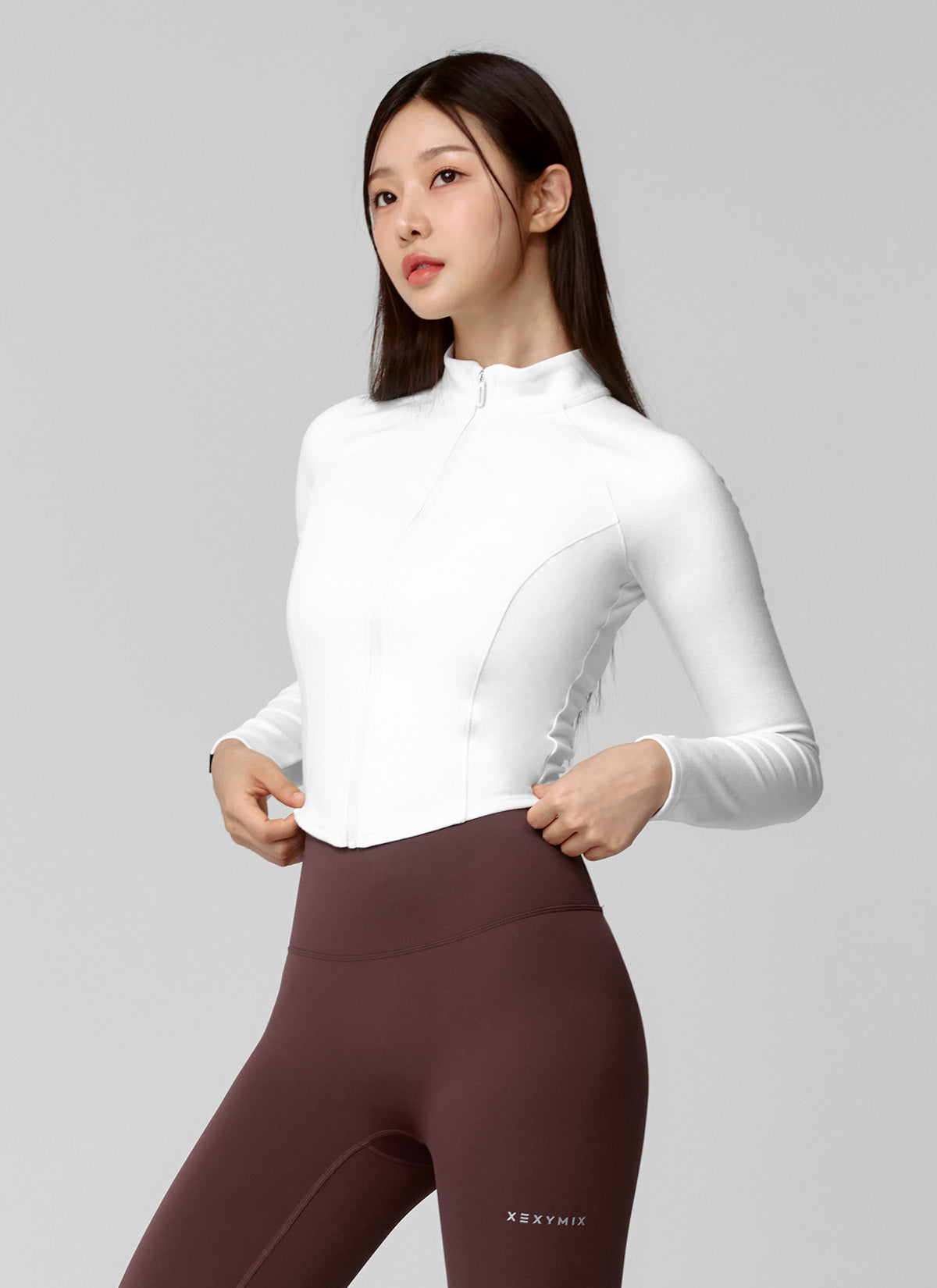 Active Crop Slim Fit Zip-up Jacket