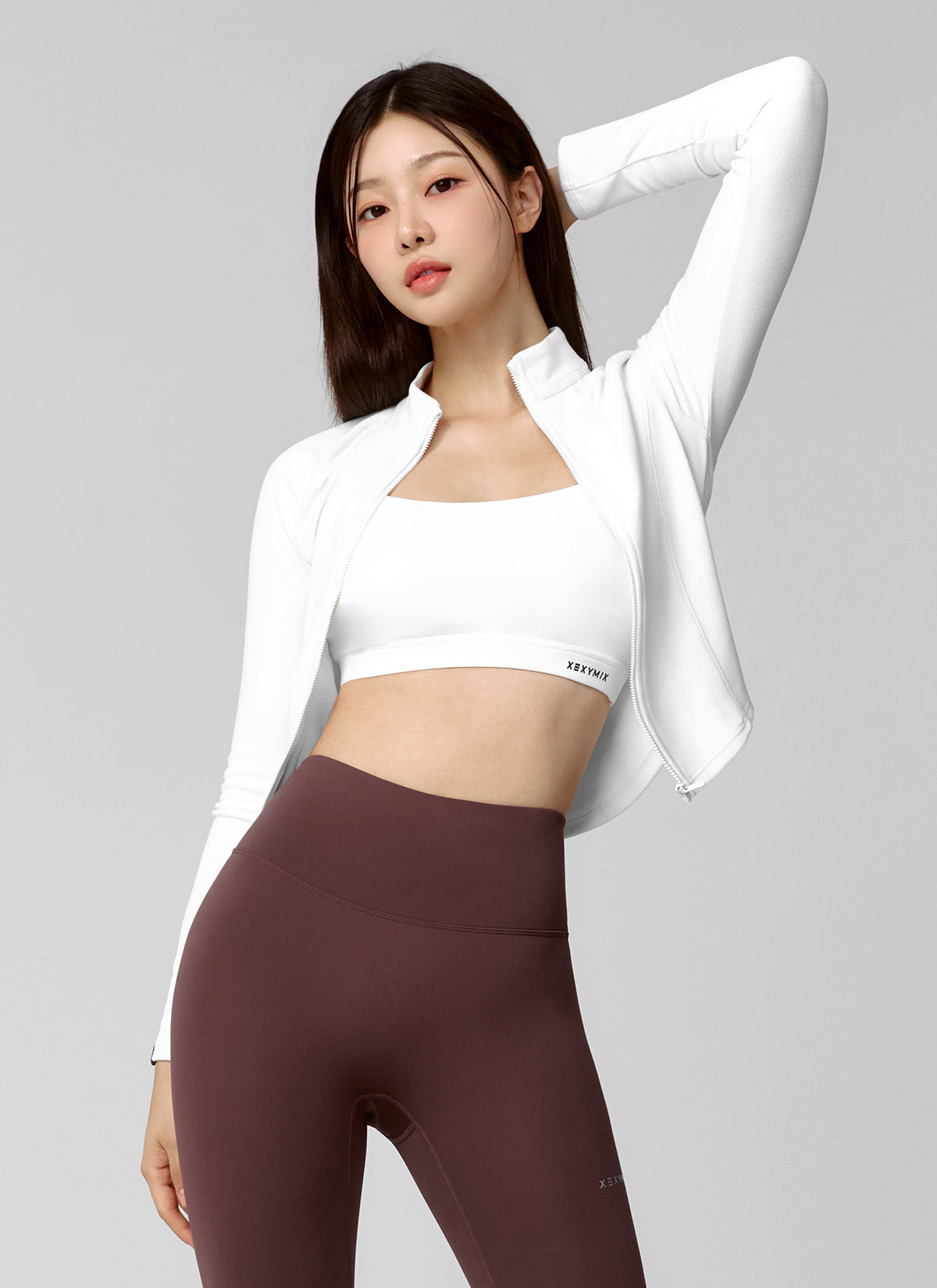 Active Crop Slim Fit Zip-up Jacket