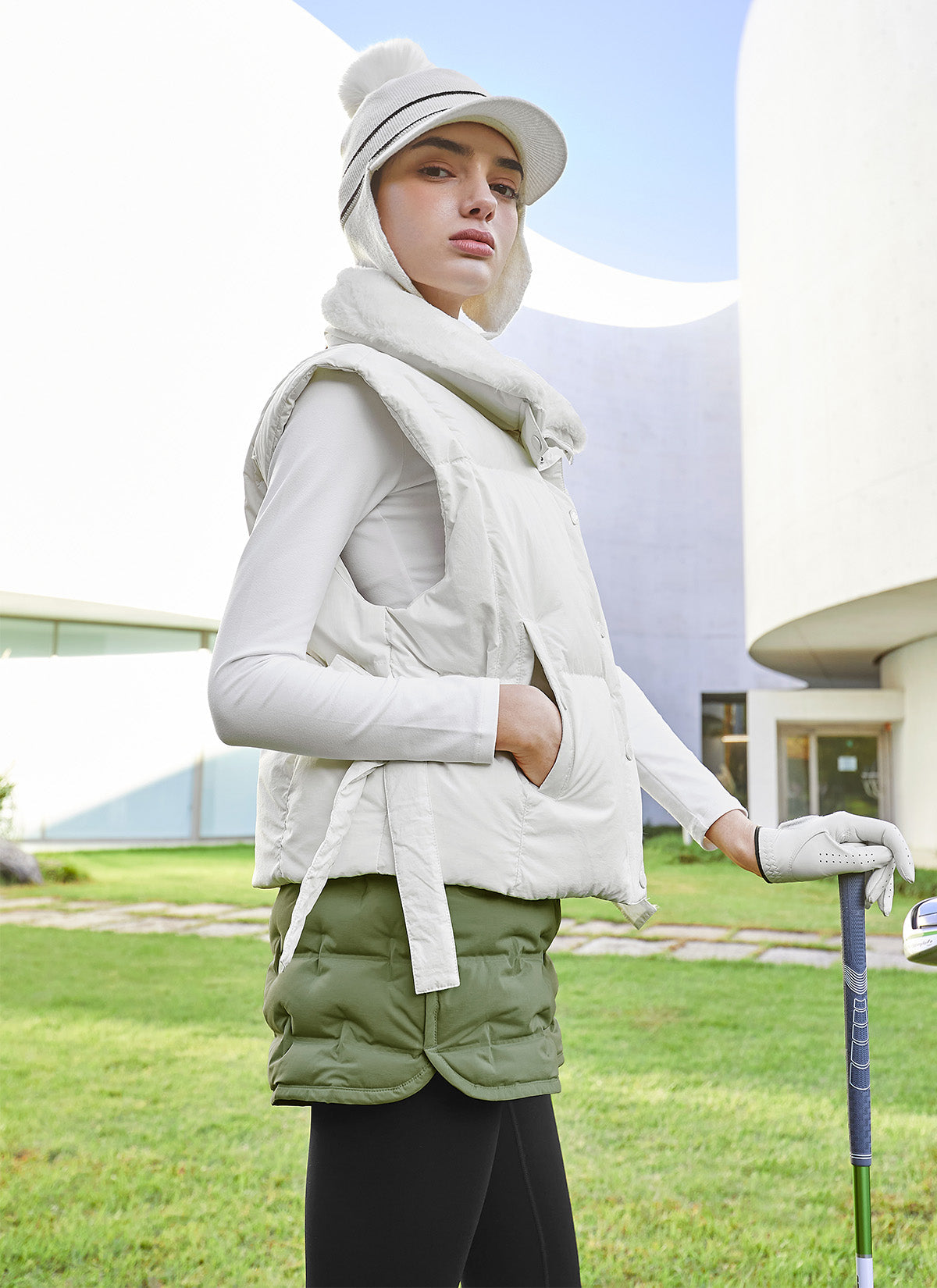 Tube Goose Down Banding Shorts