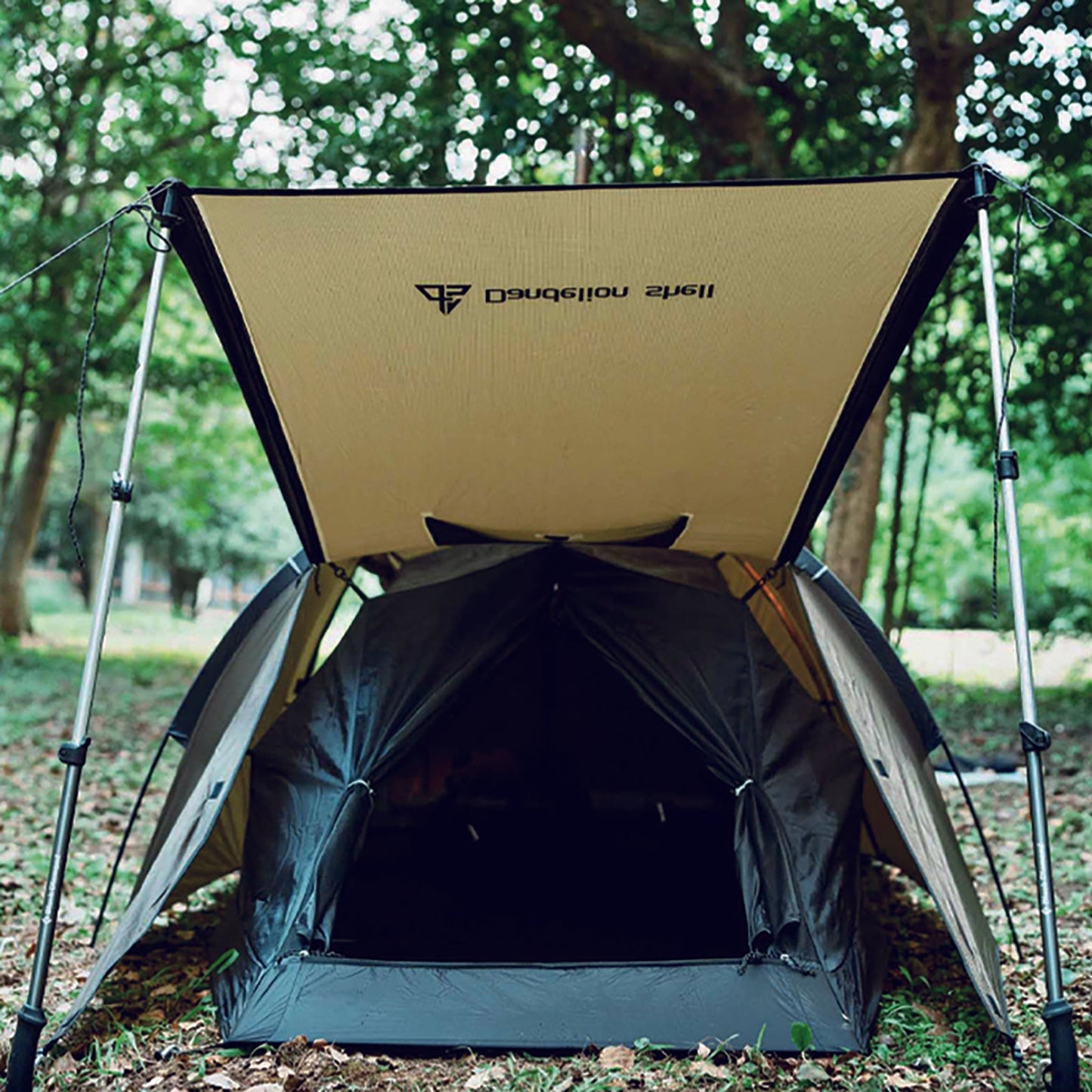 Tunnel Tent 1-2 Person Double Layers Waterproof Backpacking Tents with 2 Doors & Stove Jack 4 Seasons Tents with Portable Carry Bag