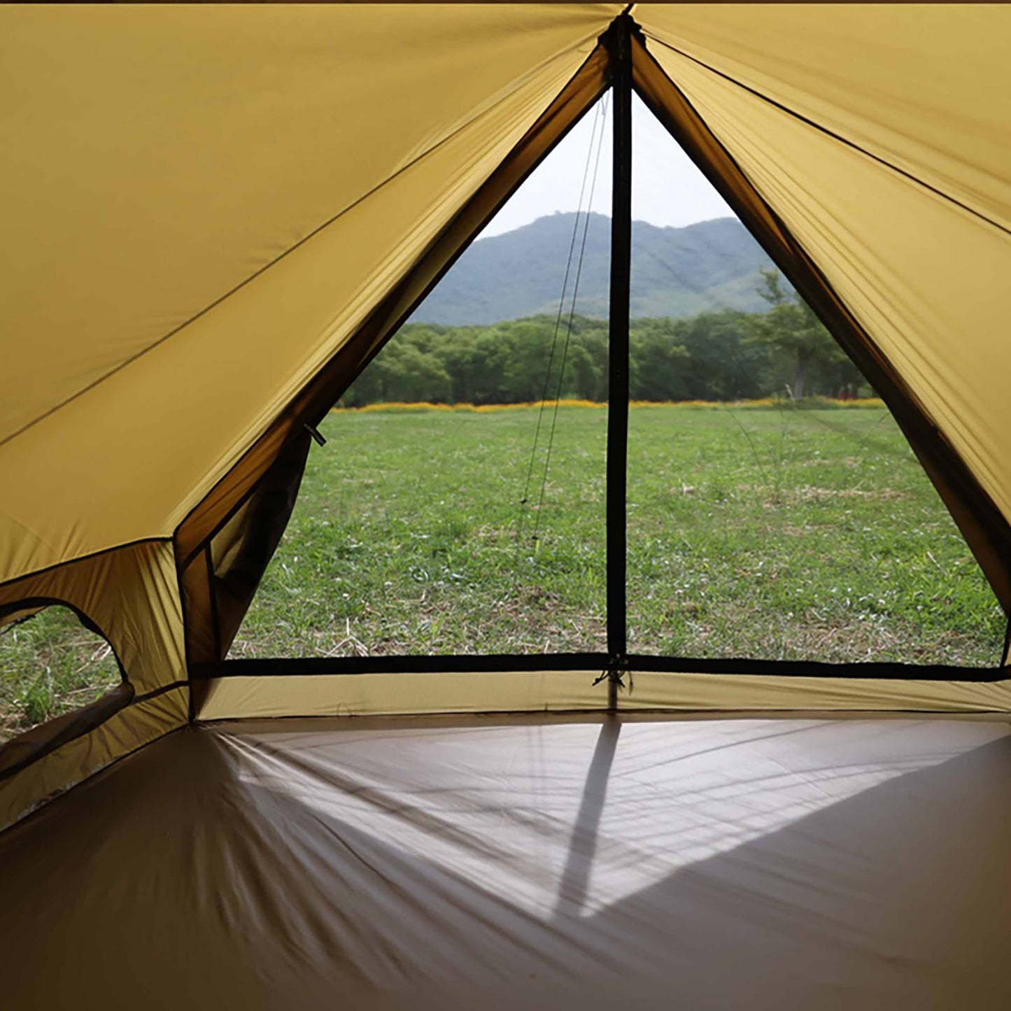 Tiny Cabin Style Camping Hot Tent With Two Poles Winter Camping Tent 006LX