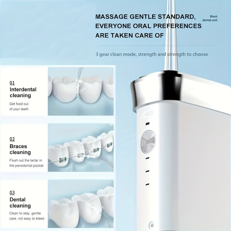 Portable Dental Teeth Cleaner, Rechargeable Water Flosser TJR7M8L