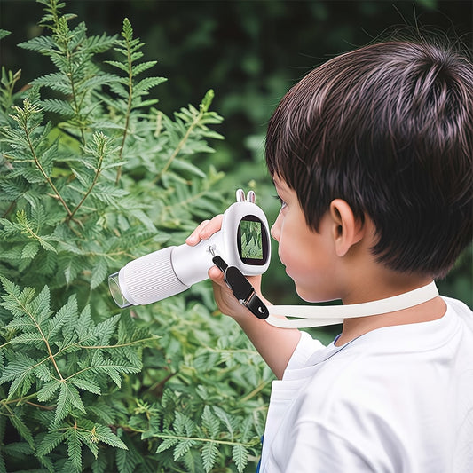Youngsters' Portable Microscope, TF Card Slot, Macro IPS TJR4D7M