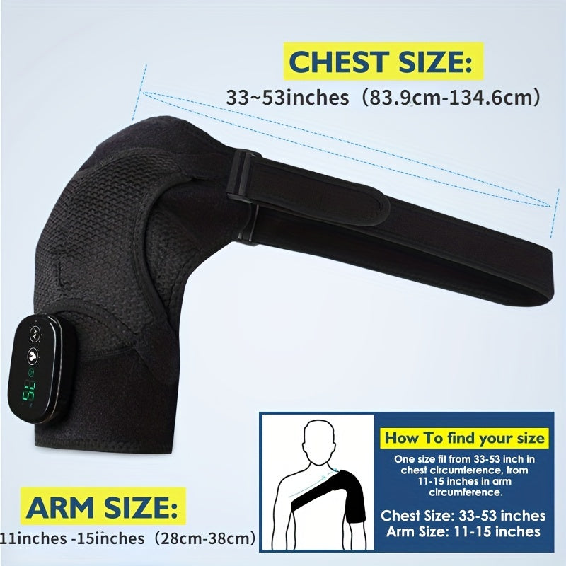 New Heating Massage Shoulder Wrap, USB Rechargeable, 3 Levels TJR6Z3S