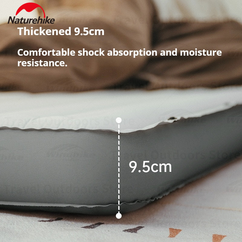 Naturehike Inflatable Cushion Series Inflatable Mat Splicing Sleeping Pad 2 Different Style Camping TPU Thickened 9.5cm Outdoor Bed Air Mattress
