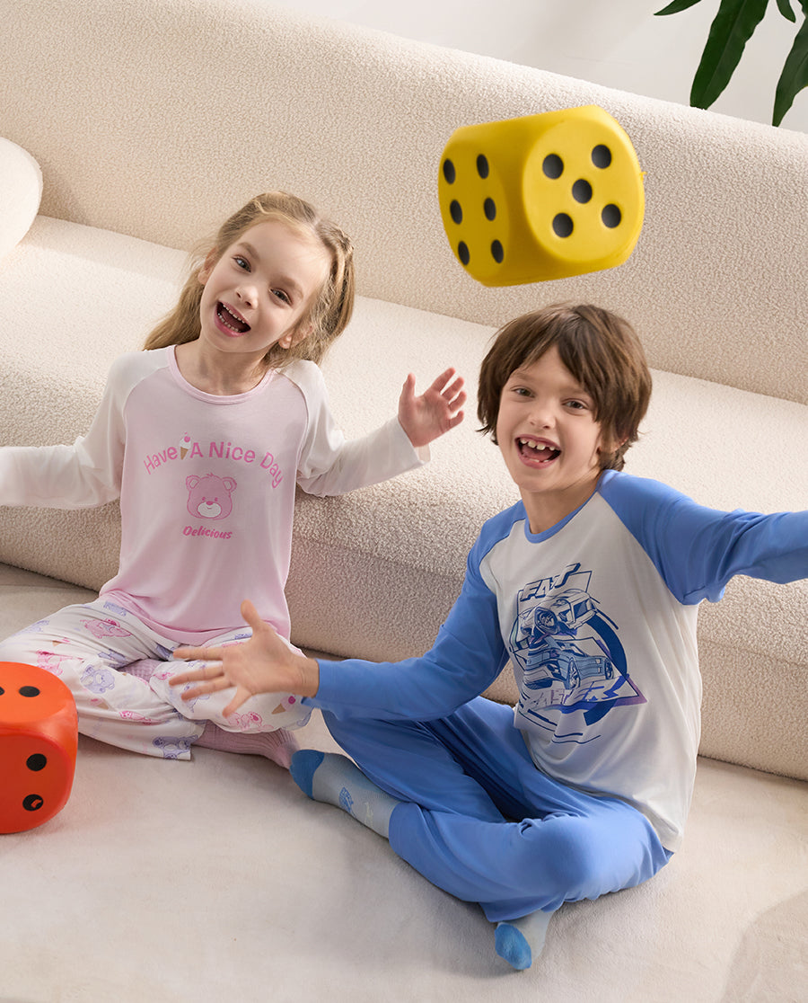 Aimer Kids Long-sleeved Homewear Set For Girls