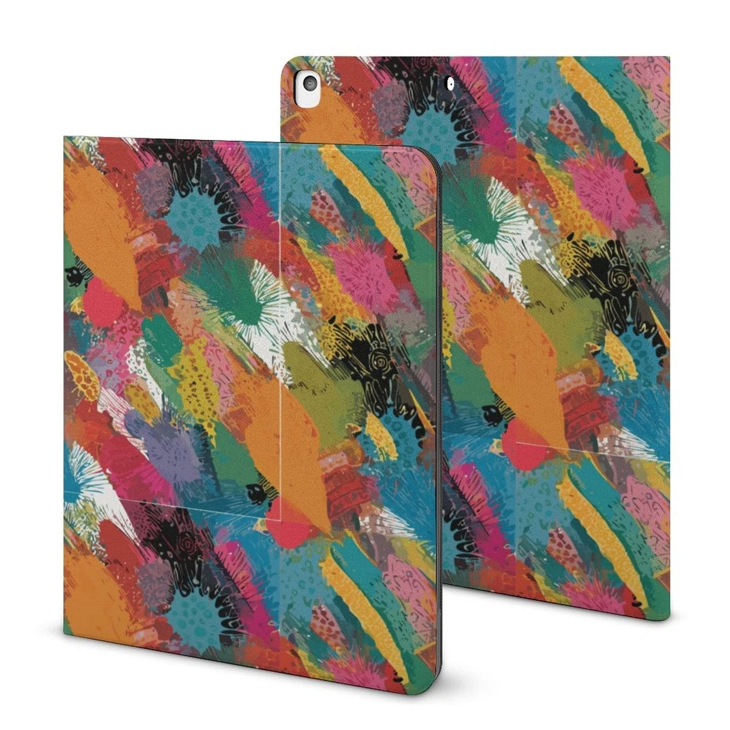 Aesthetic Collector AOP Faux-Leather iPad Case | Book-Style Protector with Apple Pencil Slot & Foldable Stand — Wearable Art for Tablets
