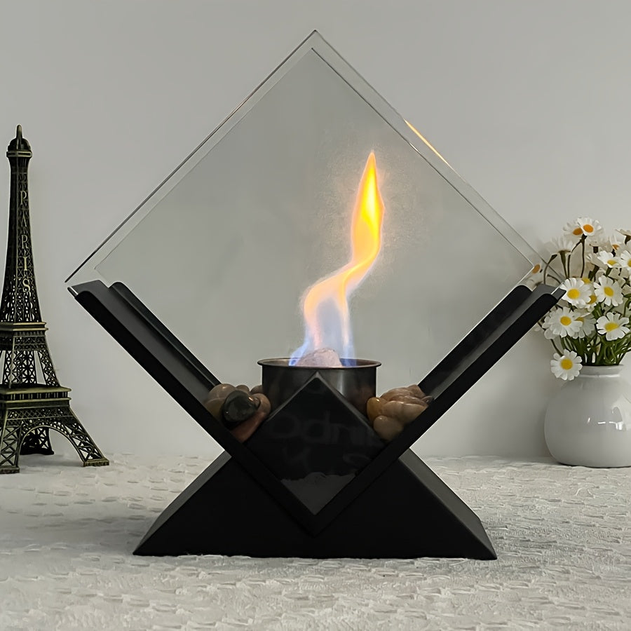 Rhombus Desktop Fireplace- HMT24HH