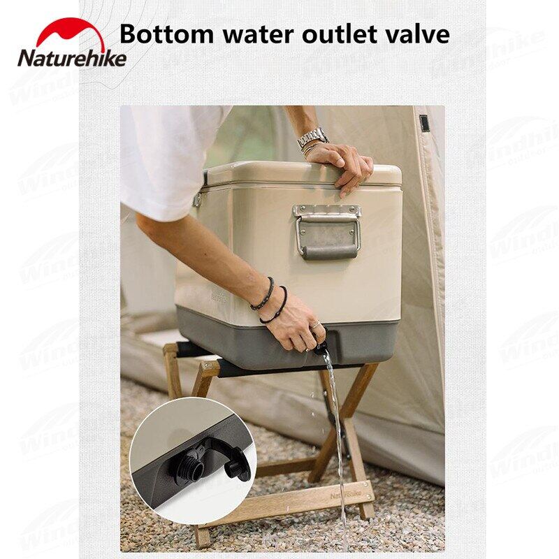 Naturehike Retro-Style Cooler Box Portable Lightweight 29L & 51L Capacity Food Drink Storage Ice Chest Cold Up To 48H Camping Outdoor Picnic