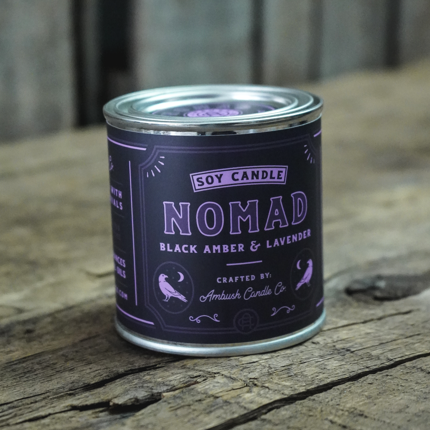 Nomad | Amber + Lavender 8oz Soy Candle