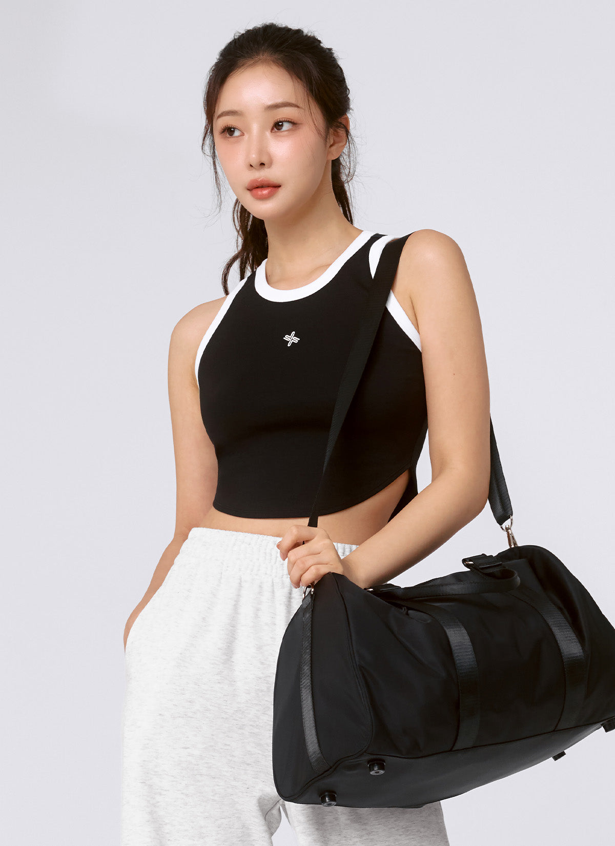 Smooth Cotton Color Block Sleeveless