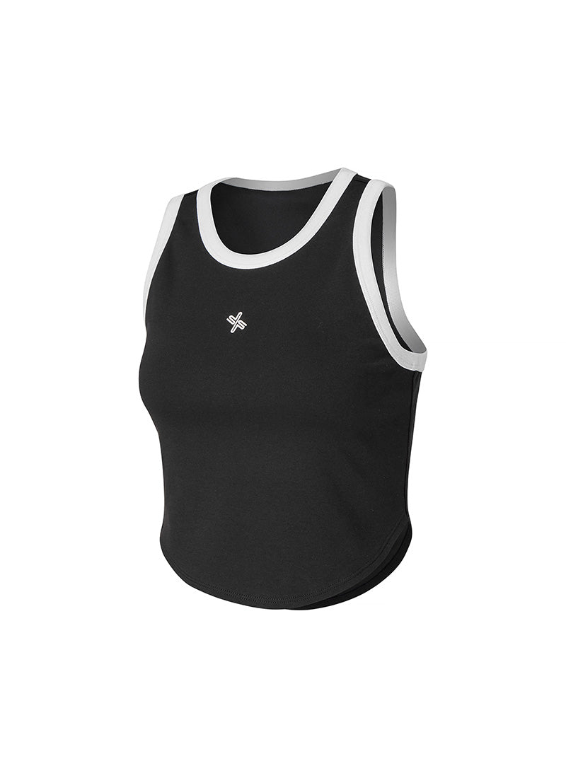 Smooth Cotton Color Block Sleeveless