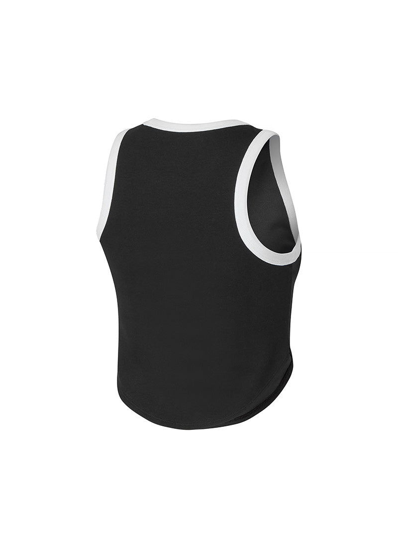 Smooth Cotton Color Block Sleeveless