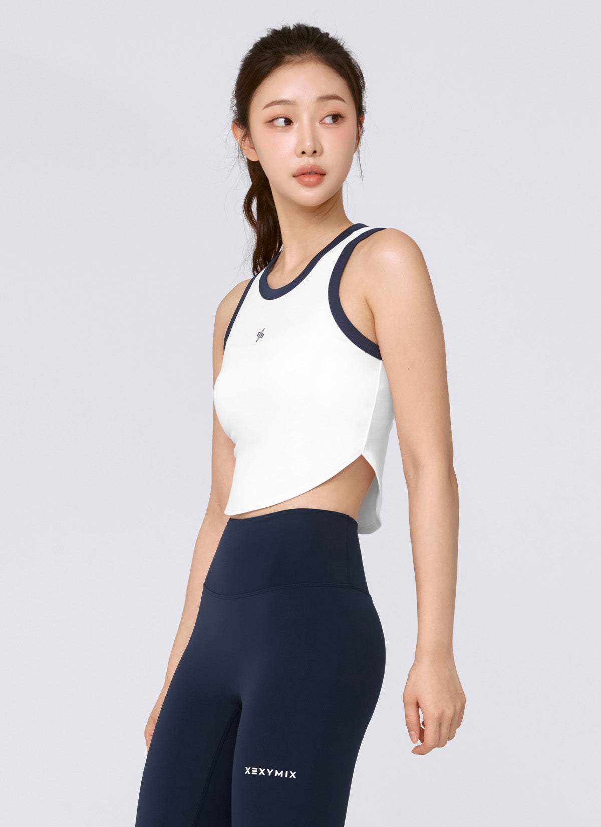 Smooth Cotton Color Block Sleeveless