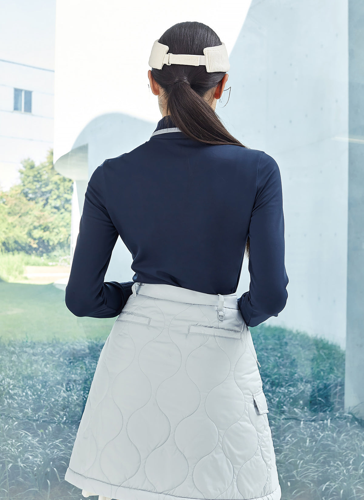 Ribbed Fluffy Polo Long Sleeve