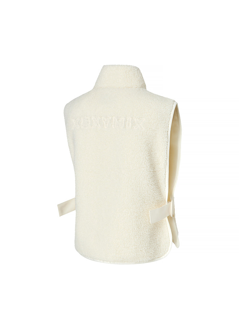 Side Buckle Fleece Vest
