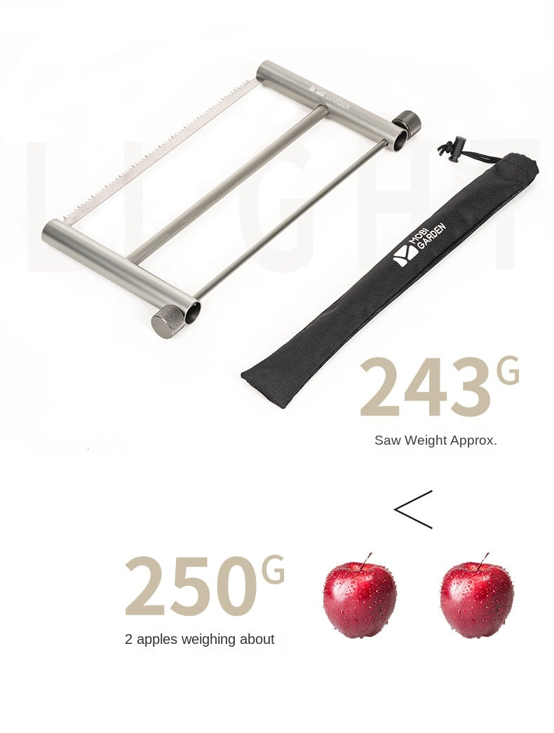 Mobi Garden Outdoor Portable Saw Ultralight Foldable Hand Saw Hacksaw Folding Wood Log Bush Camping Tool Crafting Only 243g With Storage Bag
