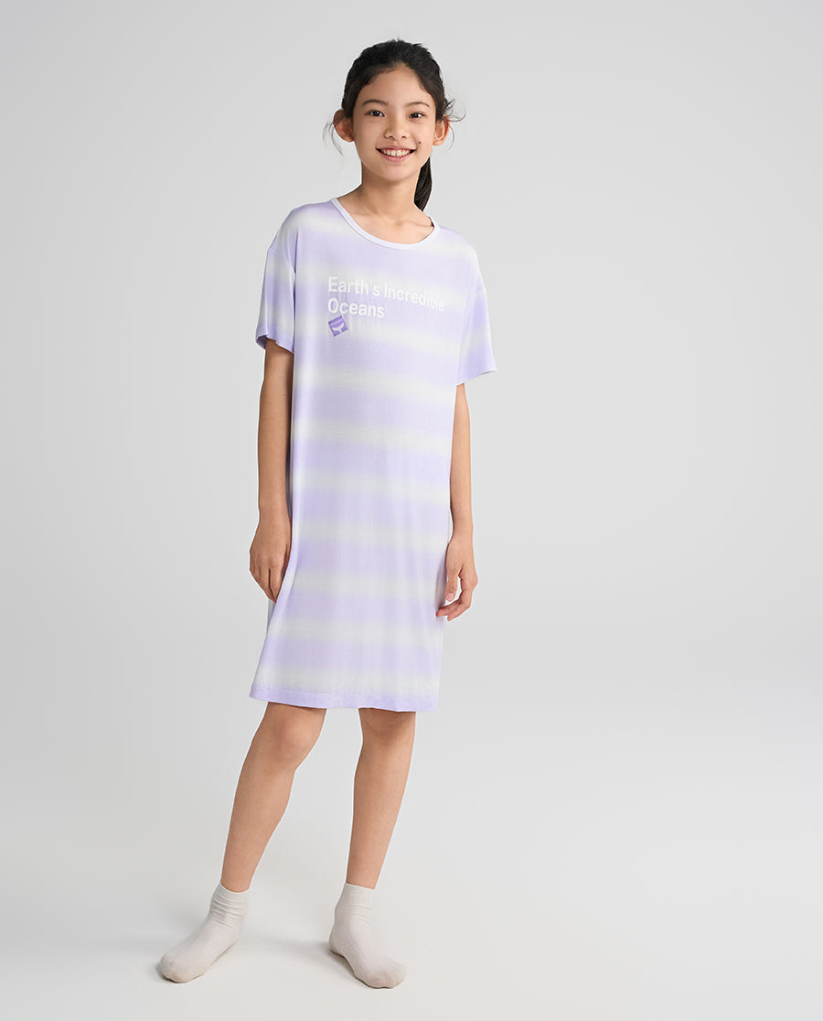 Aimer Kids Short-sleeved Nightdress For Girls