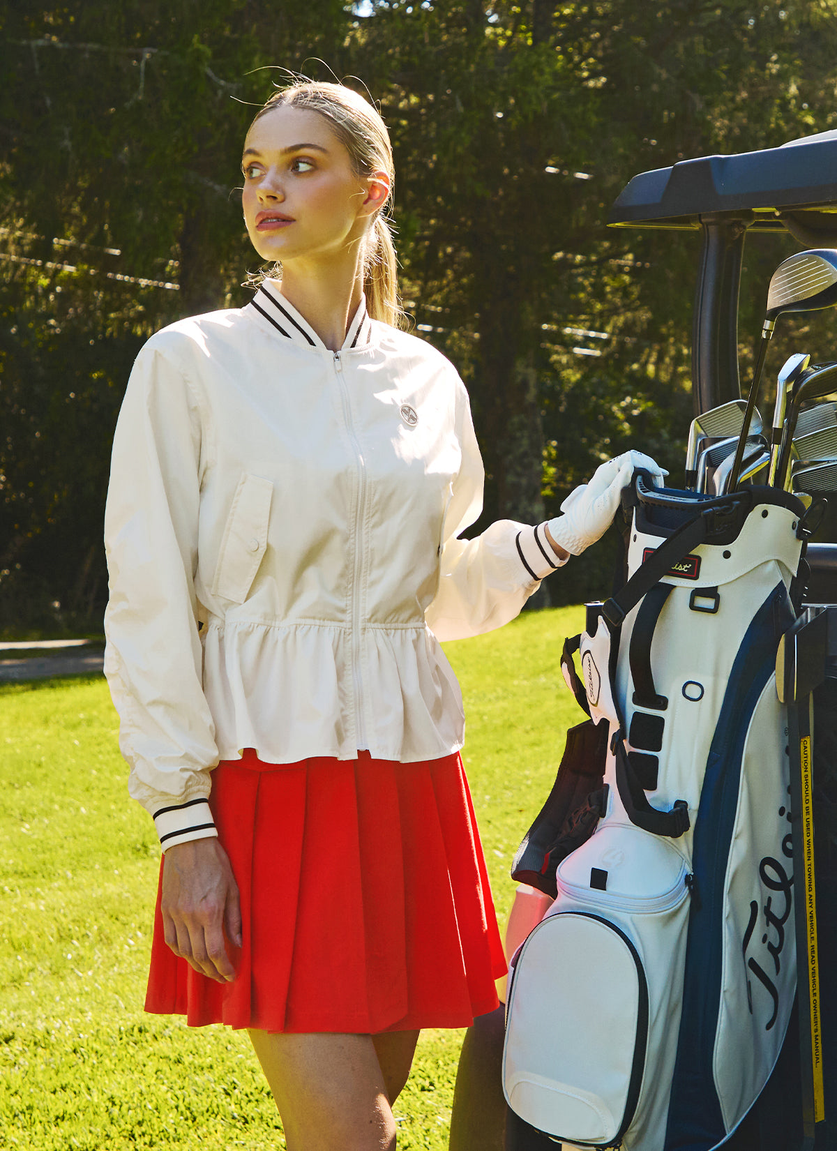 Preppy Unbalance Pleated Skirt