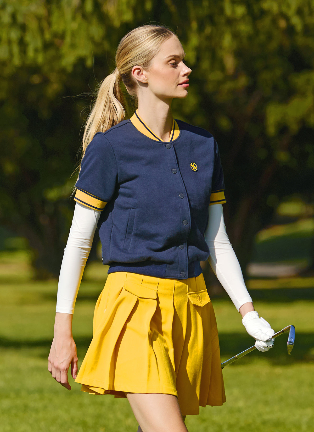 Preppy Unbalance Pleated Skirt