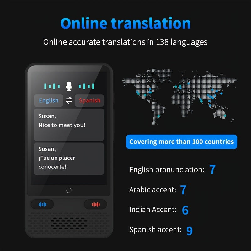 Language Translation Device, 138 Languages, Real-Time Translator TJR9B2Y