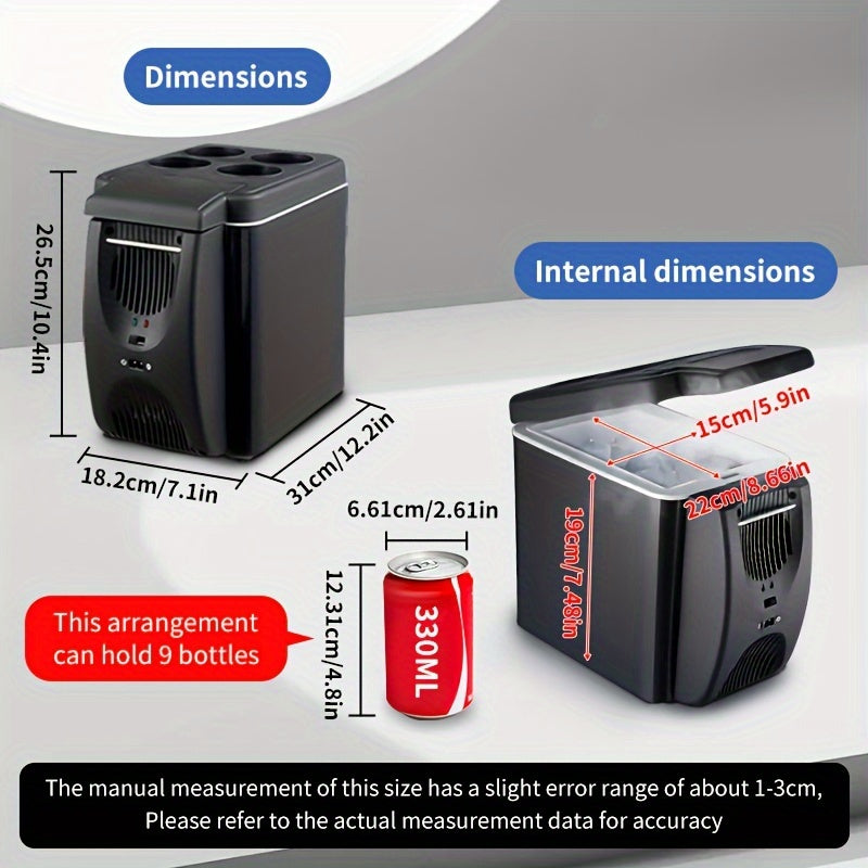 6L Portable Car Fridge  12V Electric Mini Cooler-OX28