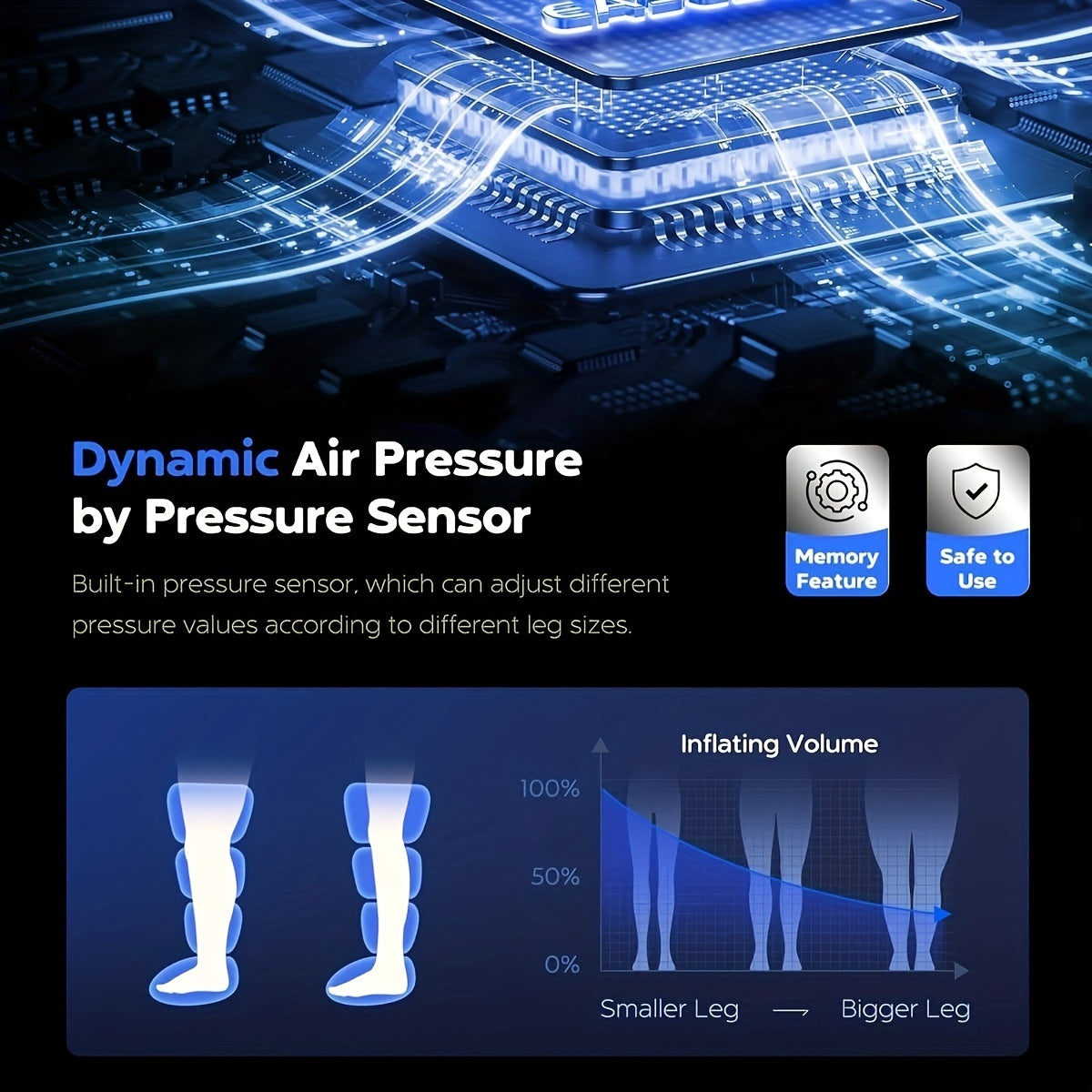 Air Wave Massage Chair for Legs & Feet, Plug Powered – TJR3N9K