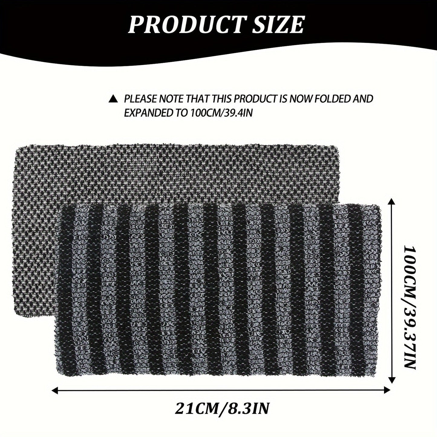 2pcs Double Side Exfoliating Body Scrub Back Scrubber, Bath Wash Towel Loofah Towel with Strap