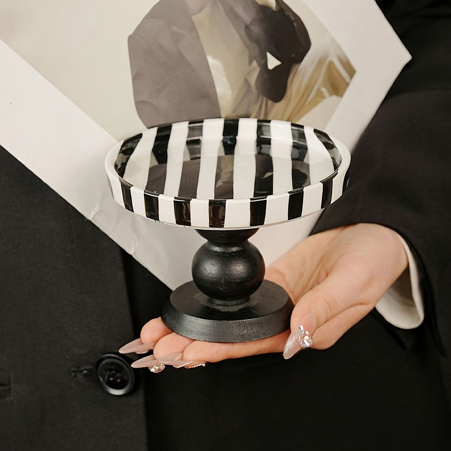 Vintage Ceramic Striped Tray - AXI0