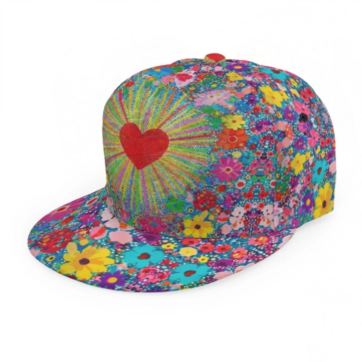 Garden of Eden AOP Flat Brim Cap | Botanical Print Hat