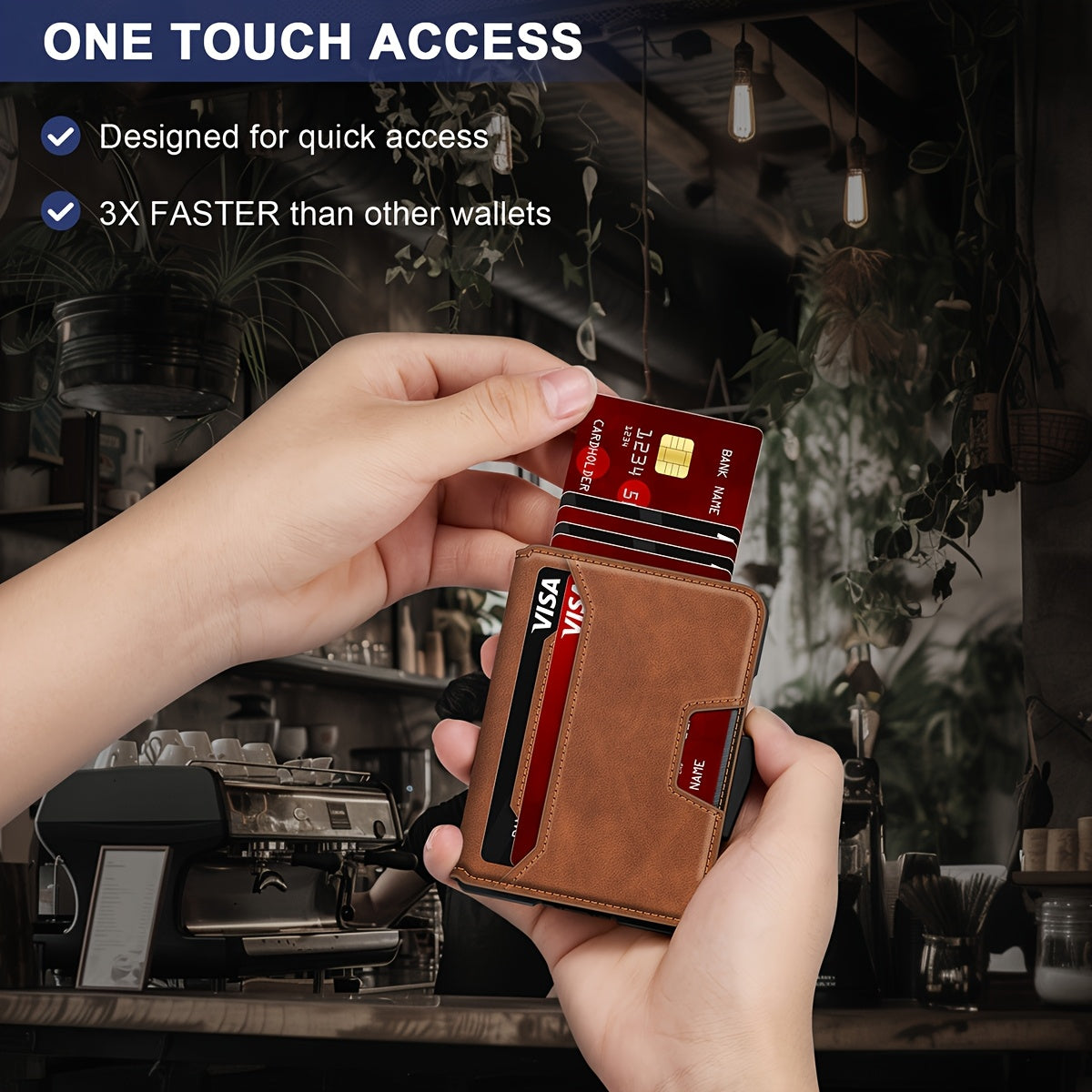 Men's Ultra-Thin RFID Leather Wallet with Card Holder - TJR4K7Y