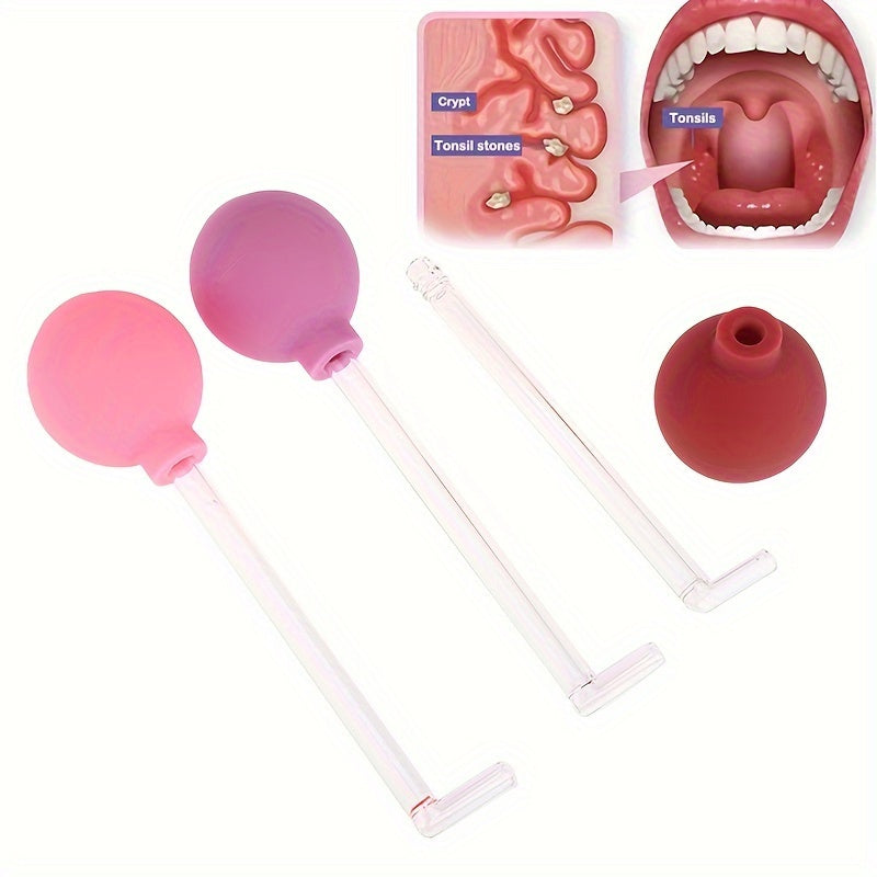 Long Glass Tube Tonsil Stone Remover with Suction Ball TJR2X9G