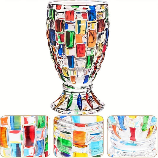 Colorful HandPainted Glass Cups Set of 24-D419