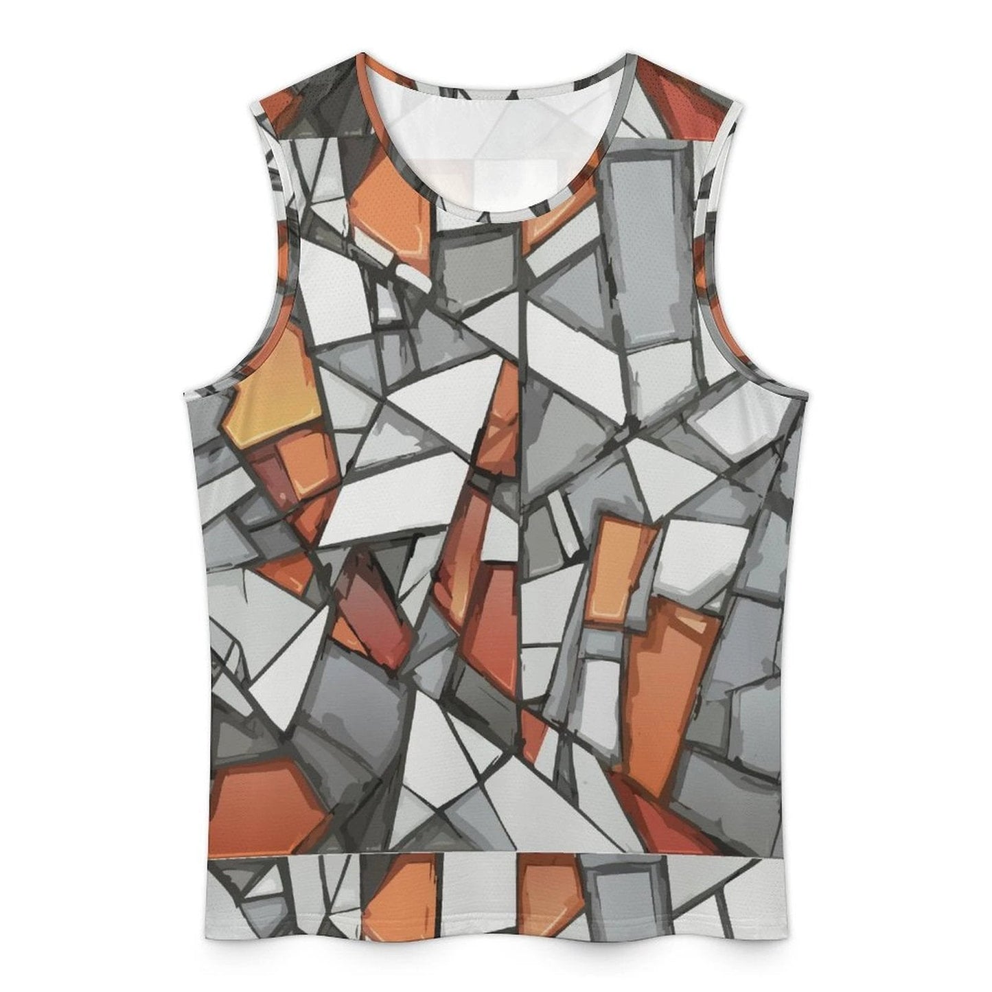 Maximalist AOP Quick-Dry Men's Athletic Mesh Tank Top | 170gsm Moisture-Wicking Performance Vest — Gym, Court