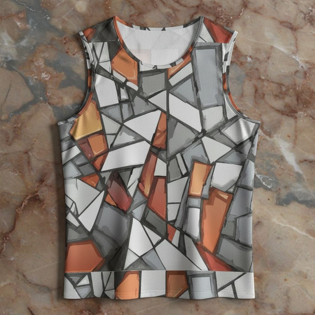 Maximalist AOP Quick-Dry Men's Athletic Mesh Tank Top | 170gsm Moisture-Wicking Performance Vest — Gym, Court