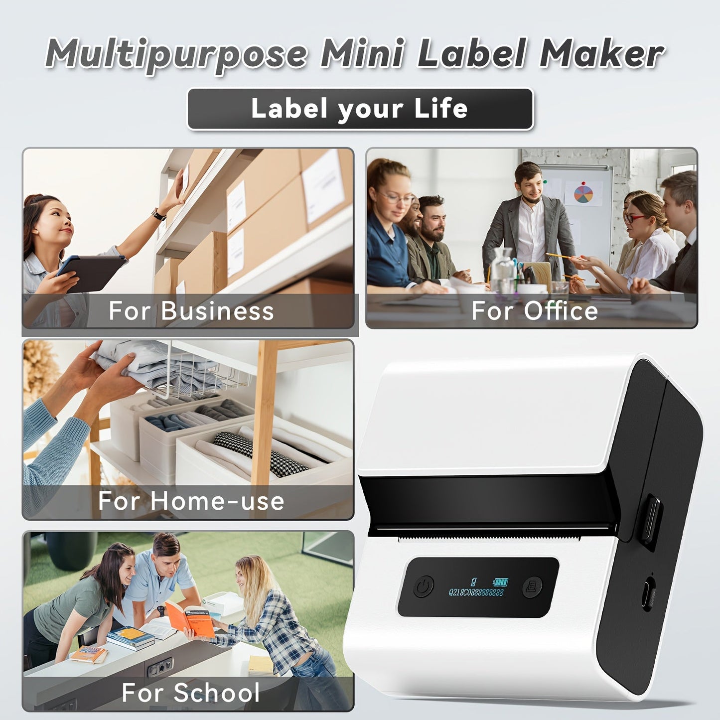 Phomemo M221 Portable Thermal Label & Barcode Printer TJR7P2X