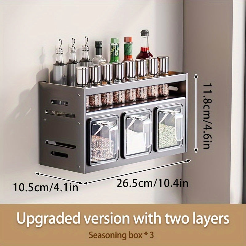 Wall Mounted Spice Rack Organizer- HMT24SR