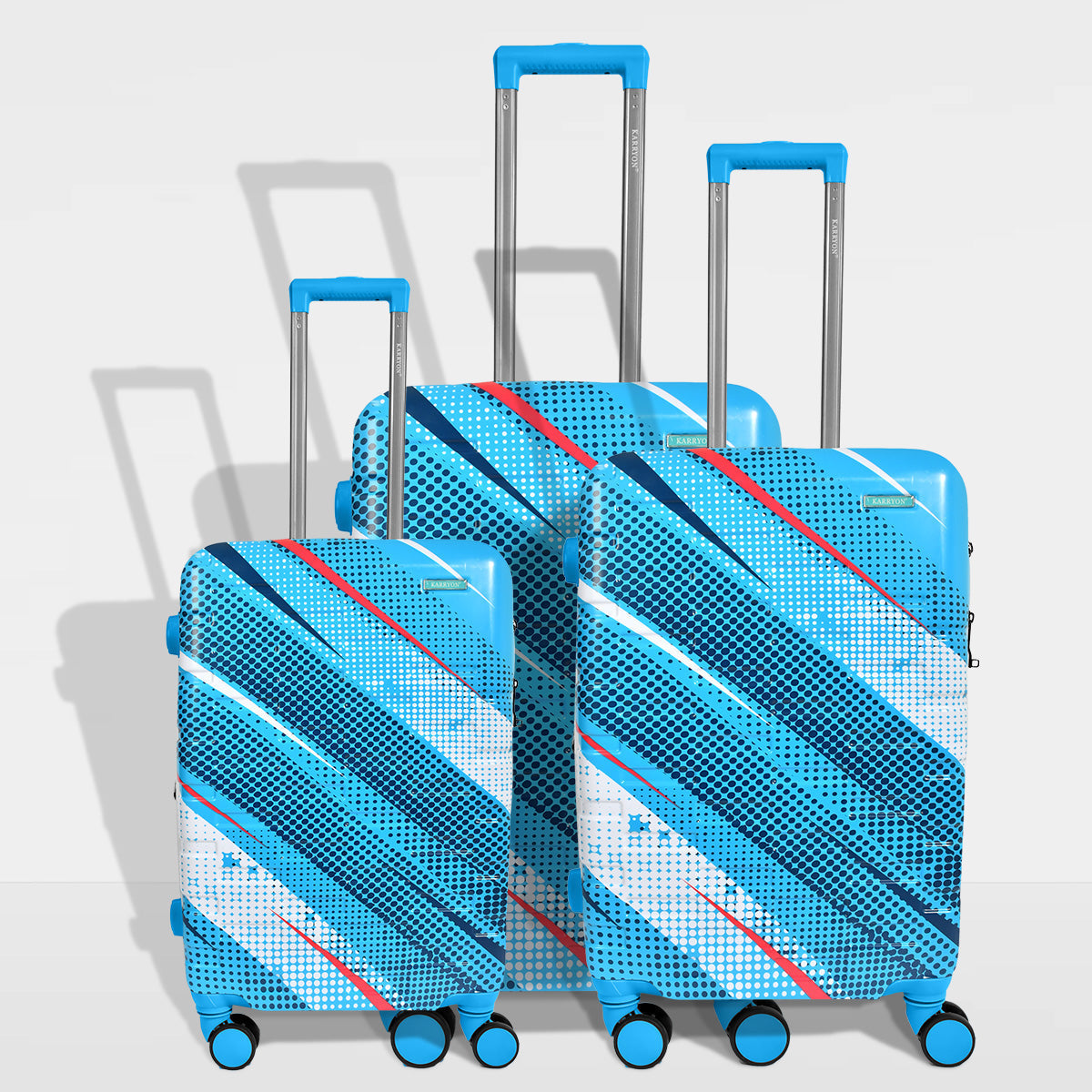 Karry-On Aero Strokes Expandable 3 Pc Set Pp Luggage (20/24/28")