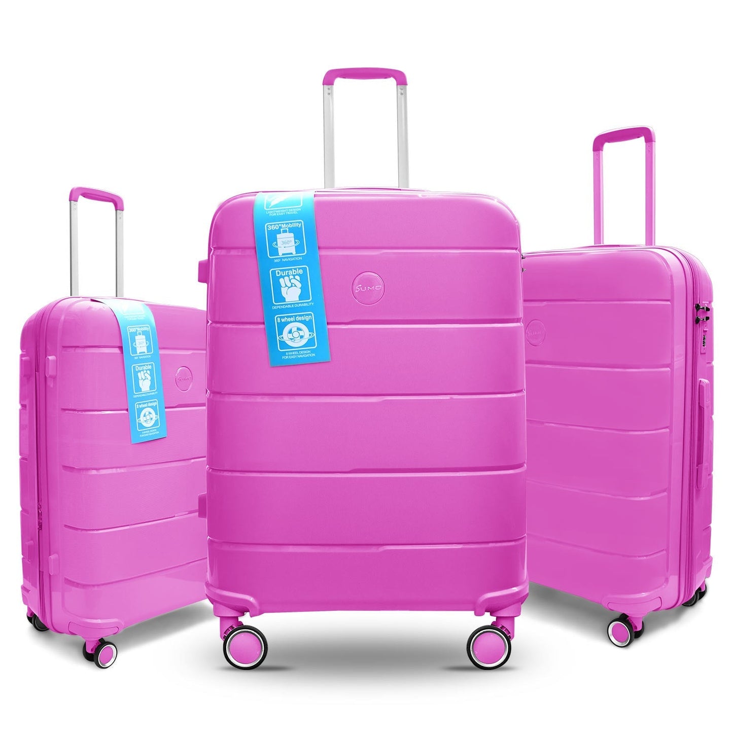 Sumo Fibertech Pp Luggage 3Pc Set (20/24/28")