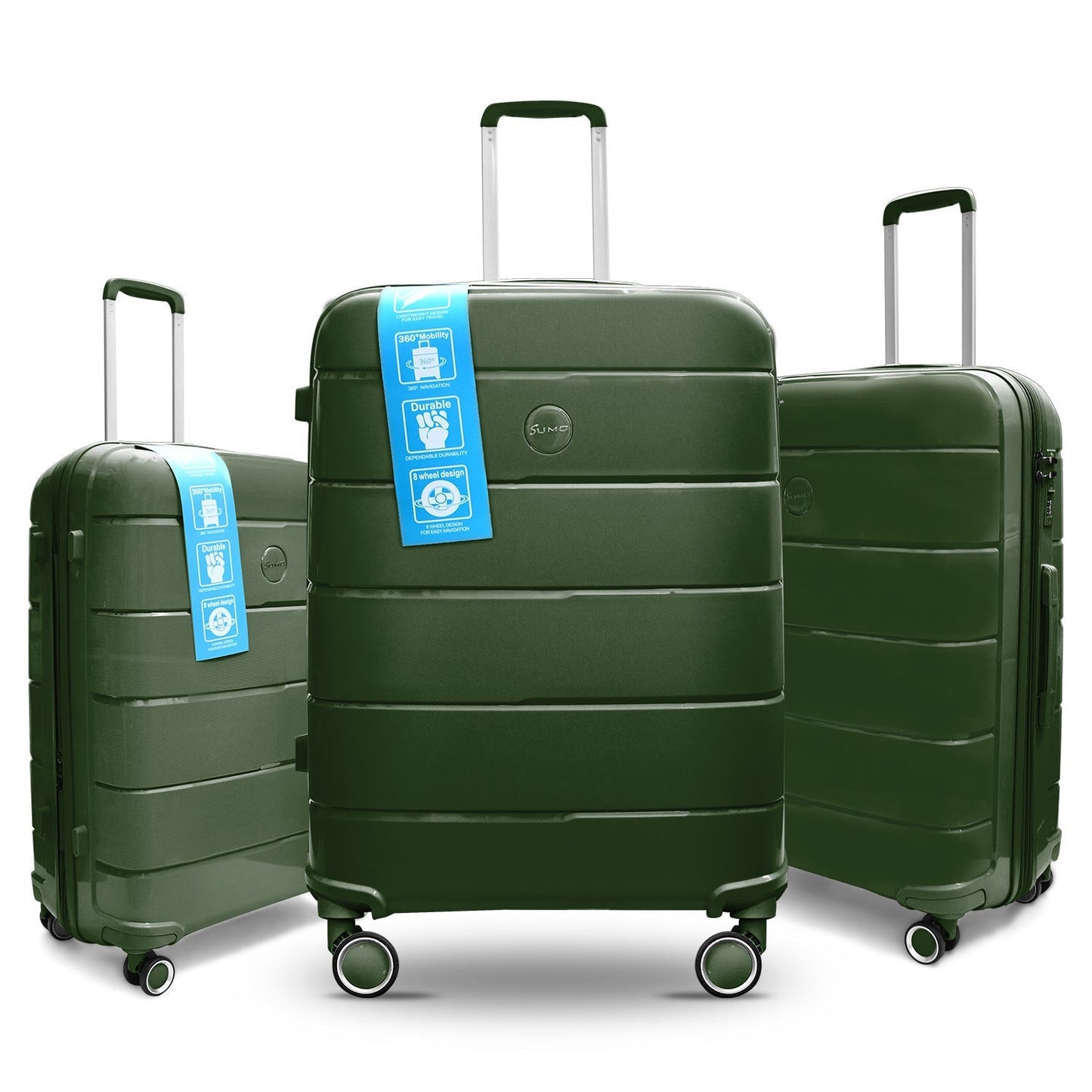 Sumo Fibertech Pp Luggage 3Pc Set (20/24/28")