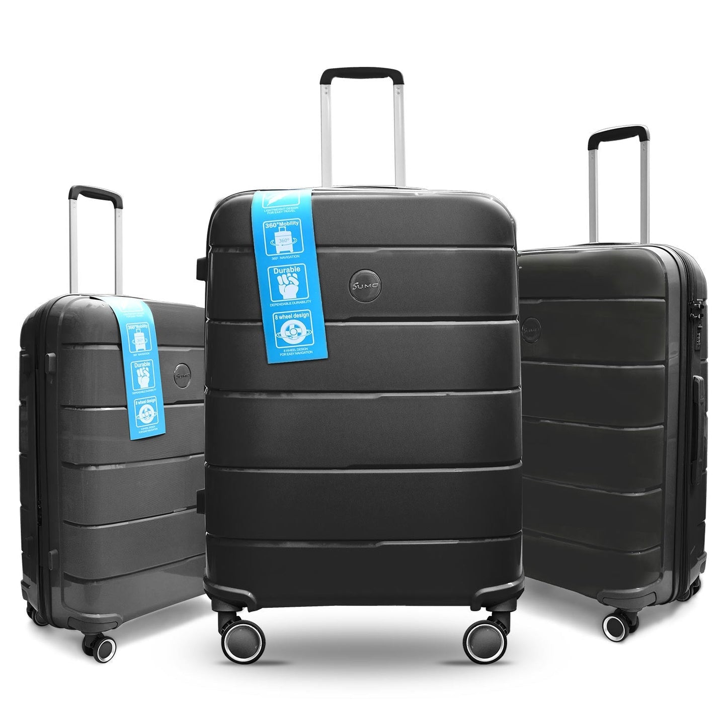 Sumo Fibertech Pp Luggage 3Pc Set (20/24/28")