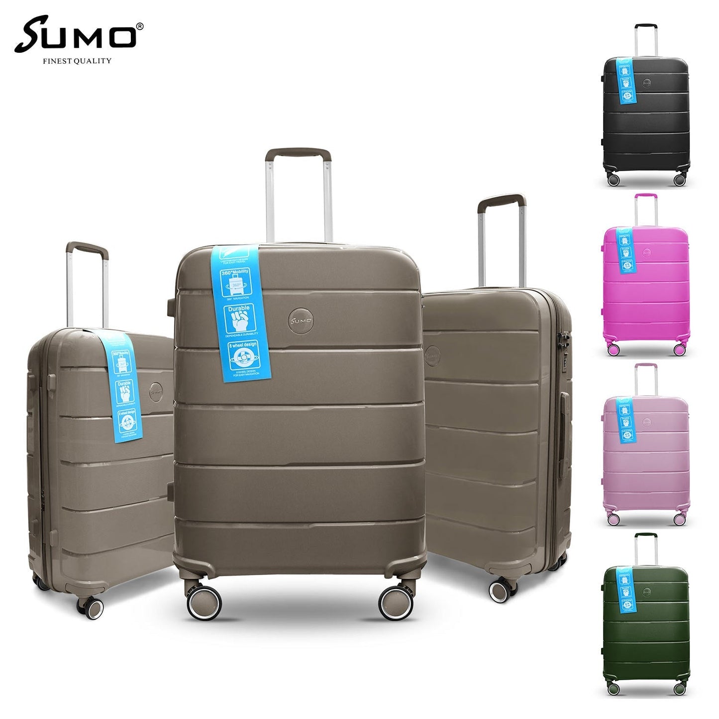 Sumo Fibertech Pp Luggage 3Pc Set (20/24/28")