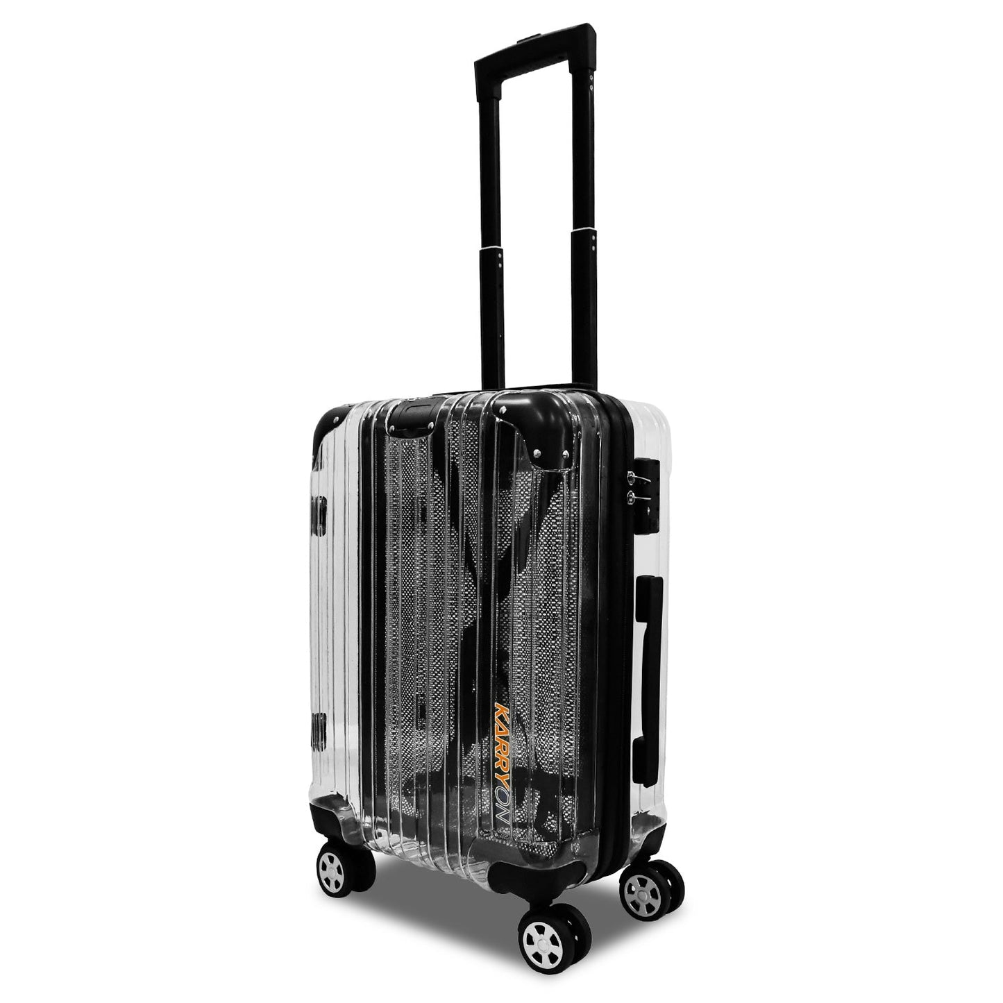 Karry-On 20" Aviation Tsa Transparent Pc Hardshell Cabin Luggage