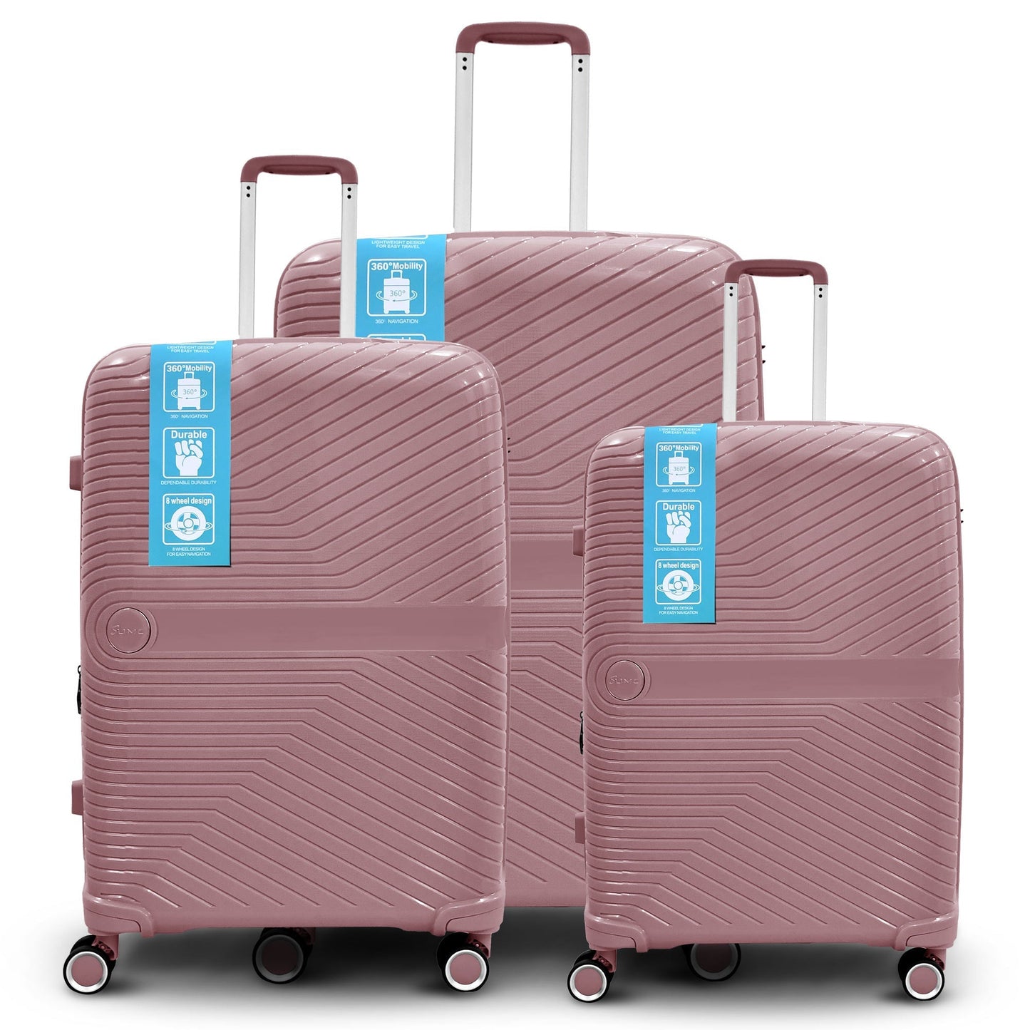 Sumo Travelite Pro 360Â° Expandable Pp Luggage 3Pc Set 20/24/28"