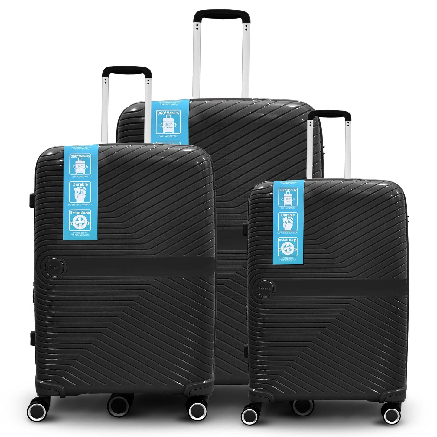 Sumo Travelite Pro 360Â° Expandable Pp Luggage 3Pc Set 20/24/28"