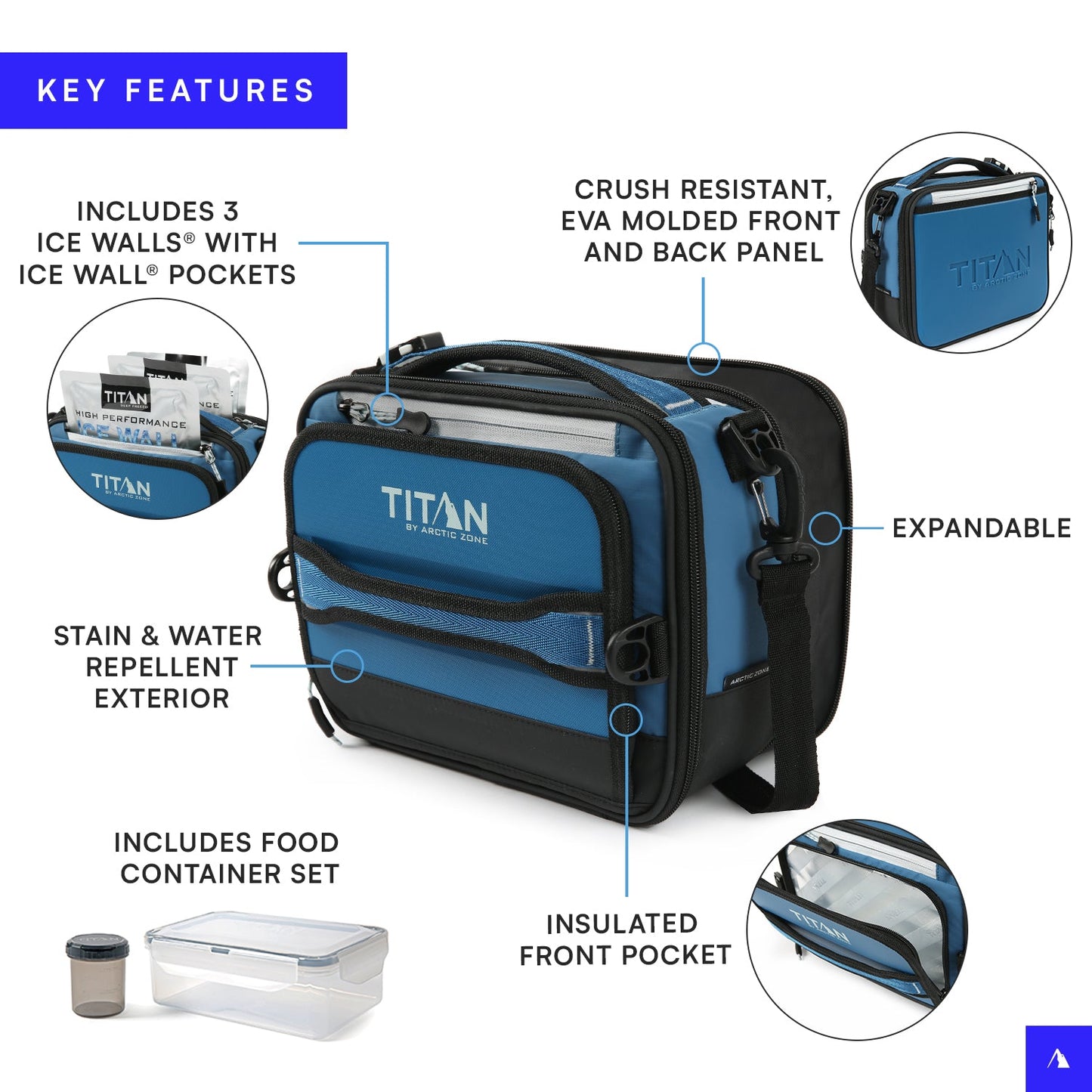 Fridge Cold Crush Resistant Expandable Lunch Bag