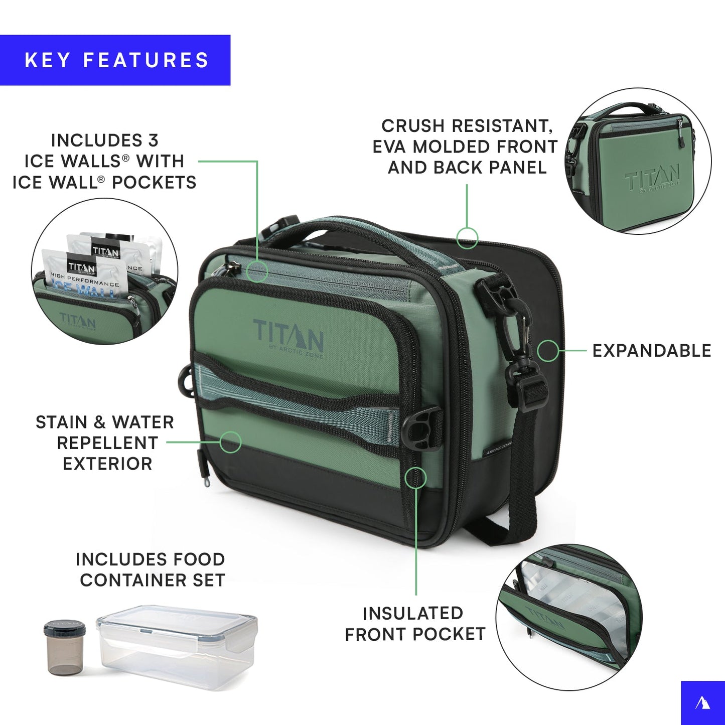 Fridge Cold Crush Resistant Expandable Lunch Bag