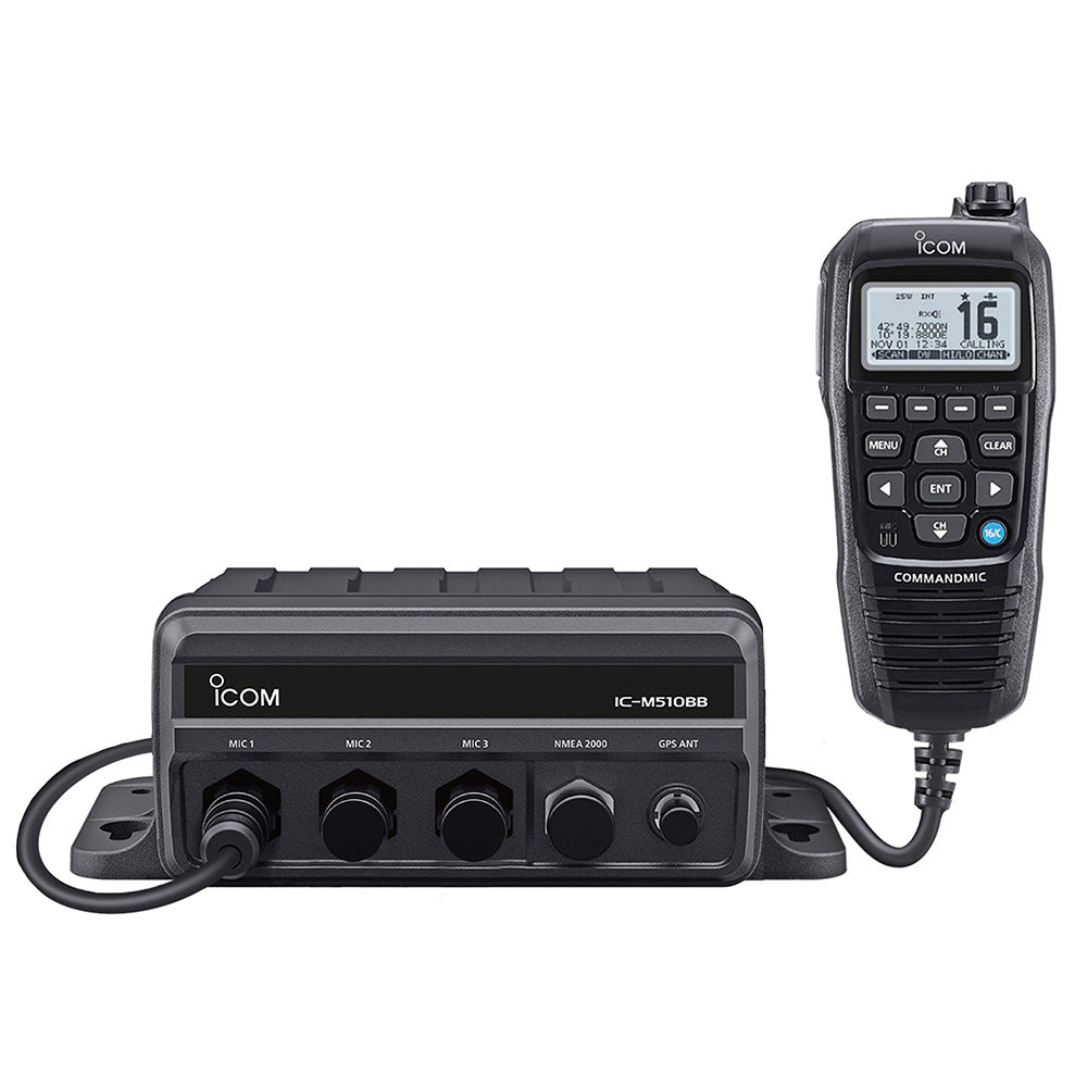 Icom IC-M510BB 21 Black Box VHF w/Black Command Mic  3 Command Mic Ports [M510BB 21 USA]